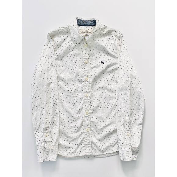 Boys Dotted Long Sleeve Button Up Dress Shirt - Picture 2 of 6